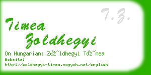 timea zoldhegyi business card